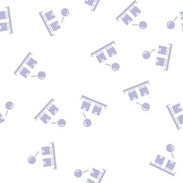 Logistics conveyor and research boxes glyph seamless pattern Stock Illustration