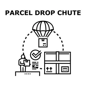 Logistics delivering parcels with fast shipping concept Stockillustratie