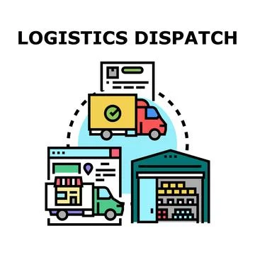 Logistics dispatch managing delivery and distribution process 库存插图