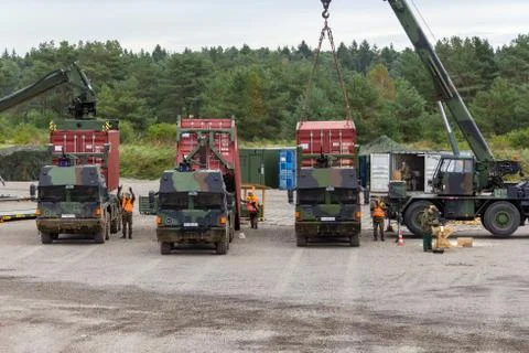 Logistics from german army Stock Photos
