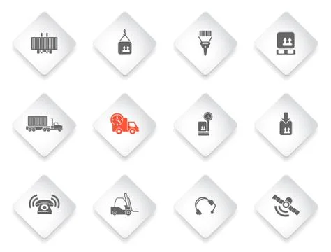 Logistics Icon Set Stock Illustration