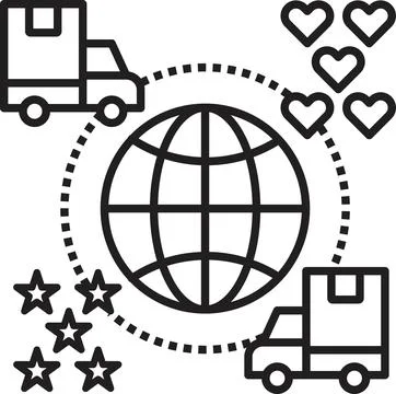 Logistics icon vector Stock Illustration