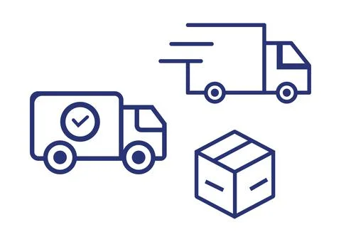 Logistics Icons in a flat mode Stock Illustration
