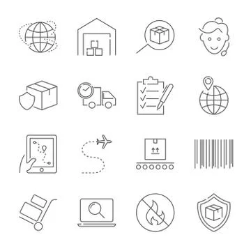 Logistics icons Stock-Illustration