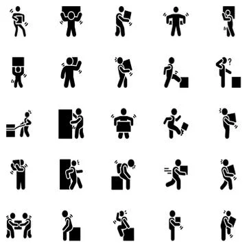 Logistics Icons Pack Illustrazione stock