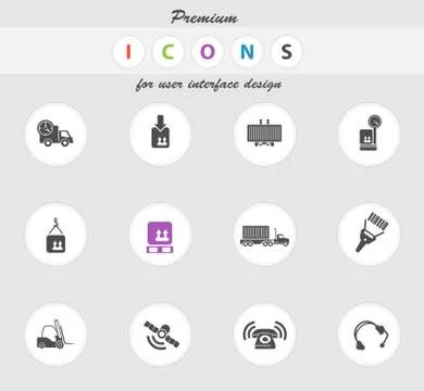 Logistics icons set イラスト素材