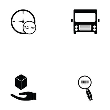 Logistics icons set Stock Illustration
