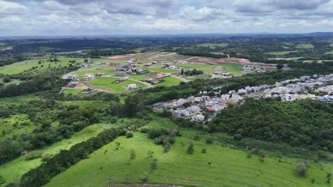 Logistics Infrastructure Near Transportation Corridor Stock Footage 325750199