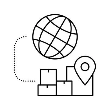 Logistics international line icon vector illustration Illustrazione stock