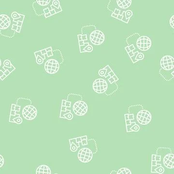 Logistics international line seamless pattern Stock Illustration