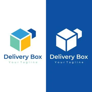 Logistics Logo template design with arrows, order boxes, quick and digital .. Stock Illustration