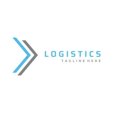 Logistics Logo template design with arrows, order boxes, quick and digital .. Stock Illustration