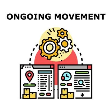 Logistics management concept for tracking merchandise movement Stock Illustration