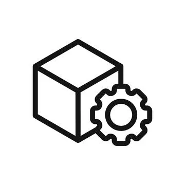 Logistics management logo sign vector outline Illustrazione stock