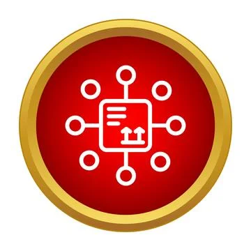 Logistics network icon representing global shipment distribution Stockillustratie