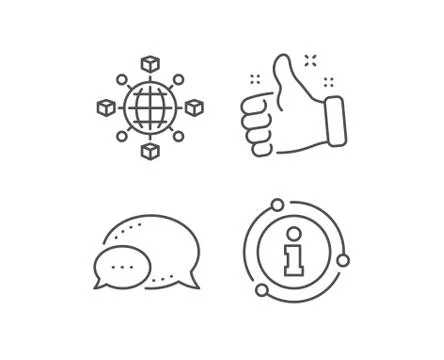 Logistics network line icon. Parcel tracking. Vector 스톡 일러스트
