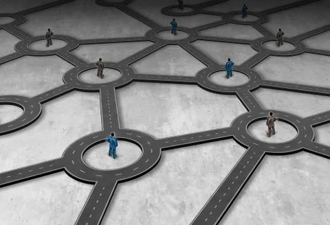 Logistics Network Management Stock Illustration