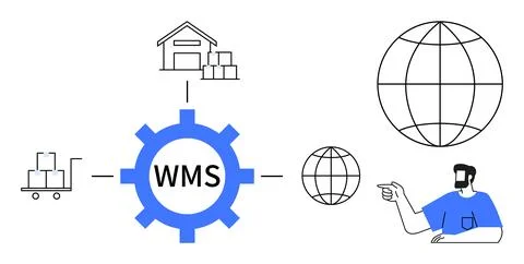 Logistics optimization, supply chain management, efficiency, inventory soluti イラスト素材