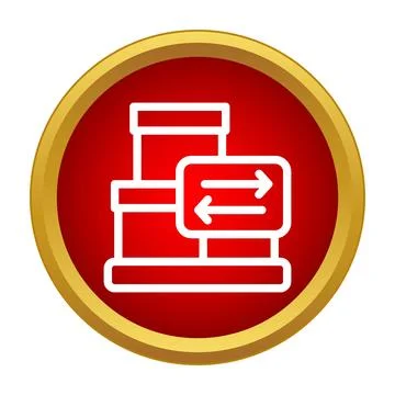 Logistics package exchange return shipping icon Illustrazione stock