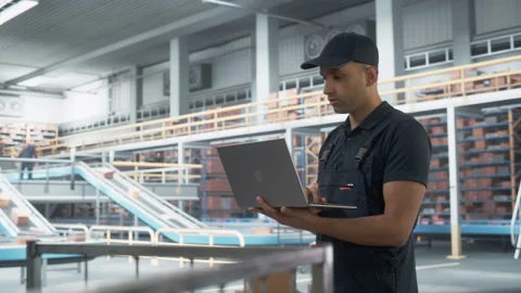 Logistics Packages Sorting Warehouse Workers Stock Footage 251707607