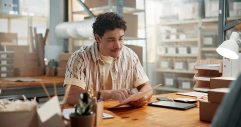 Logistics, paper and man with interview, warehouse discussion and meeting in Stock Footage 346875924