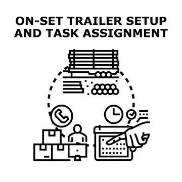 Logistics planning and task assignment for delivery service 스톡 일러스트