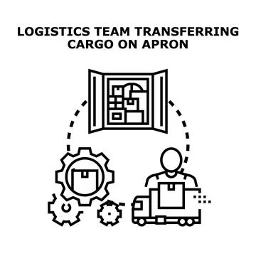 Logistics process for cargo delivery and distribution 库存插图