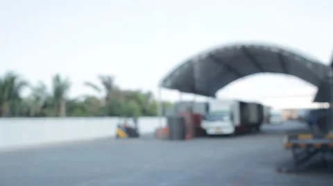 Logistics rolling clouds of warehouse at day for blur Stock Footage 45892894
