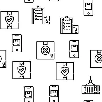 Logistics Service Vector Seamless Pattern Stock Illustration