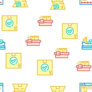 Logistics Service Vector Seamless Pattern Illustrazione stock