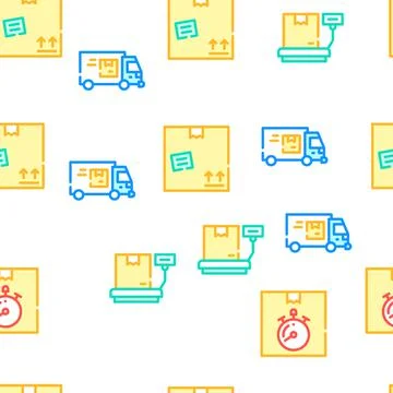 Logistics Service Vector Seamless Pattern Illustrazione stock