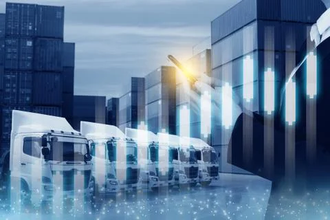 Logistics shipping background Stock Photos