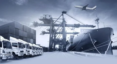 Logistics shipping background Stock Photos