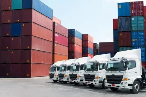 Logistics shipping background Stock Photos