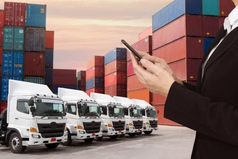 Logistics shipping background Stock Photos