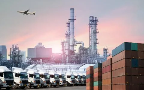 Logistics shipping background Stock Photos