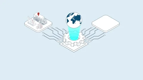 Logistics supply chain process animation for modern industry Stock-Footage 333505758