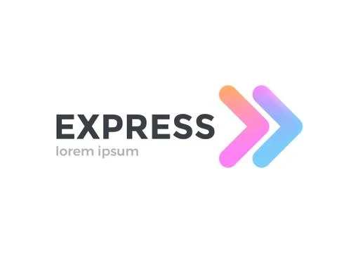 Logistics vector logo arrow express delivery Stock Illustration