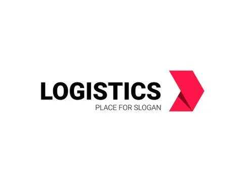 Logistics vector logo arrow express delivery Ilustração Stock