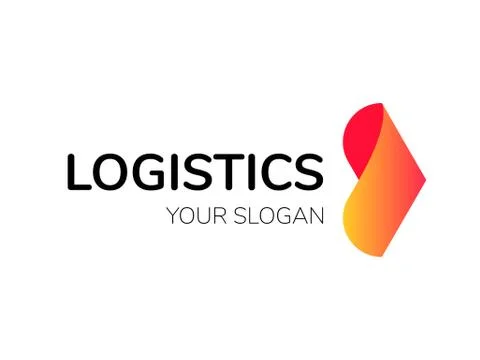 Logistics vector logo arrow express delivery Illustrazione stock