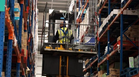 Logistics Warehouse Picker 2 Stock Footage 39241998