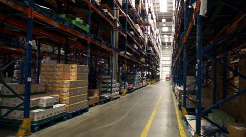 Logistics Warehouse Shelving Stock Footage 39242002