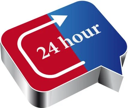 Logo 24 hours Stock Illustration