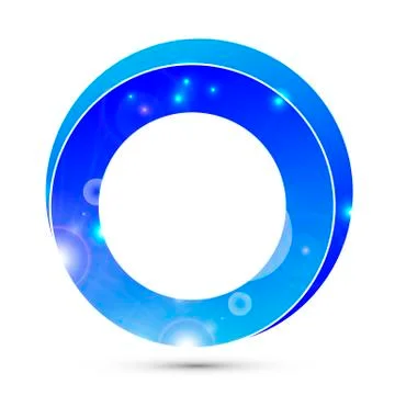 Logo 3d blue ring Illustrazione stock