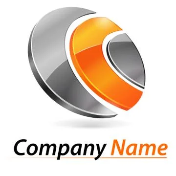 Logo 3d branding Stock Illustration
