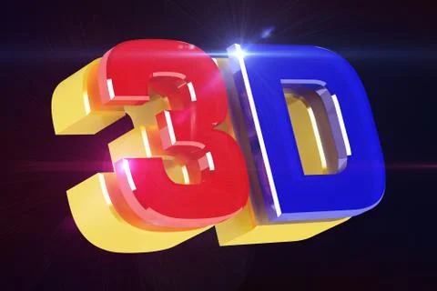 Logo 3D cinema Stock Illustration