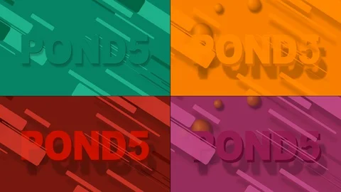 Logo 3D Text cartonn After Effects stock