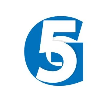 Logo 5G internet network Stock Illustration