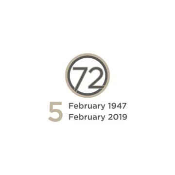 Logo for 72 years Stock Illustration