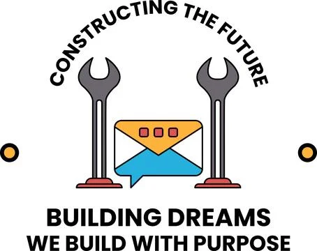 The logo is about constructing the future Stock Illustration